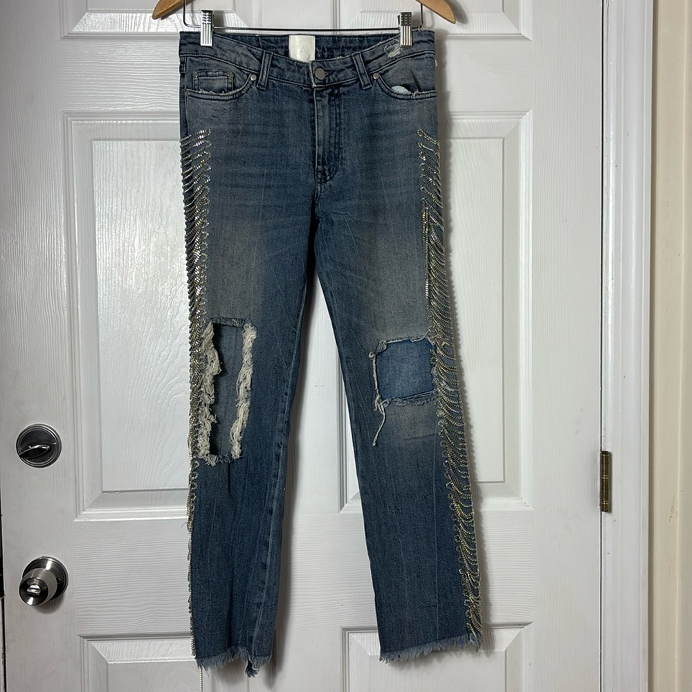 ALCHEMIST Veronica Chain jeans blue size 28 luxury jeans